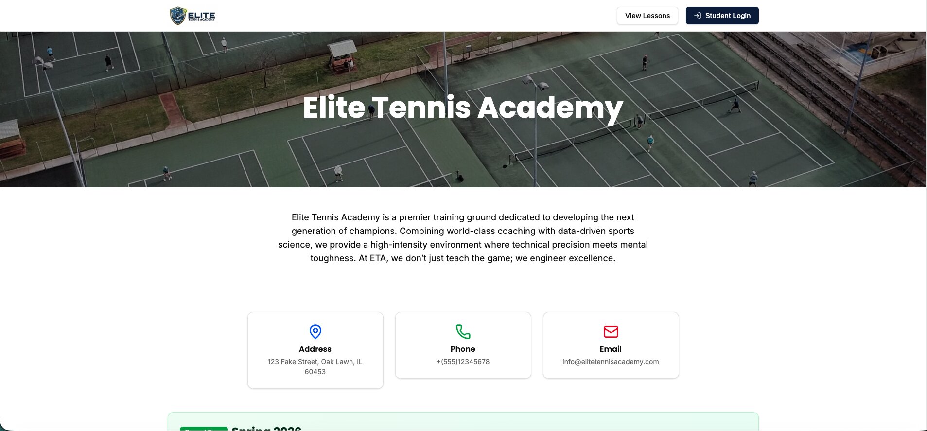 Academy Page - CourtSync